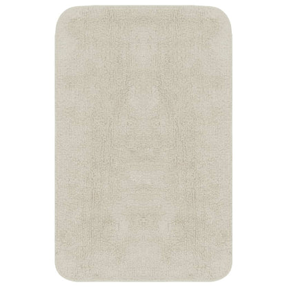 Set Tappetini per Bagno 2 pz in Tessuto Bianco - homemem39