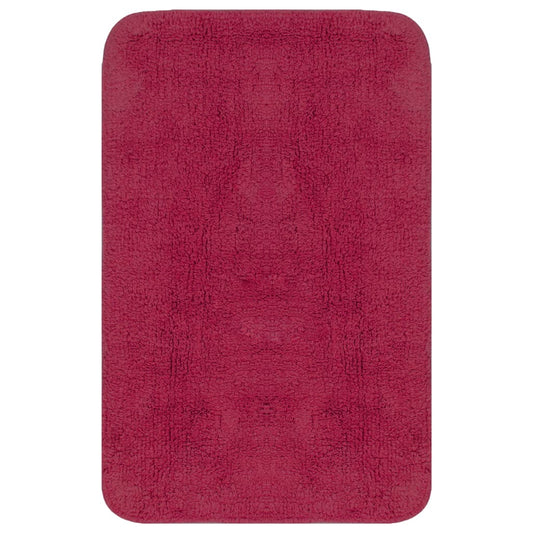 Set Tappetini per Bagno 2 pz in Tessuto Fucsia - homemem39