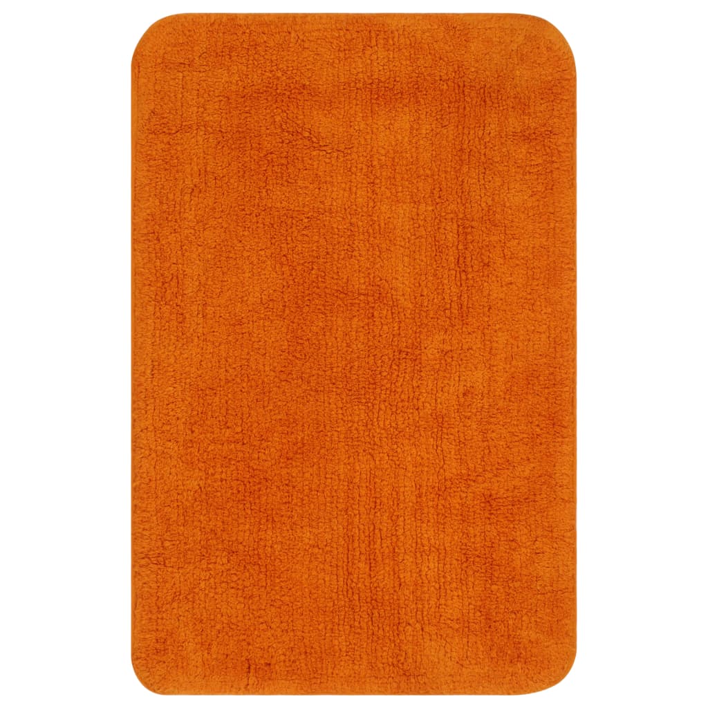 Set Tappetini per Bagno 2 pz in Tessuto Arancione | homemem39