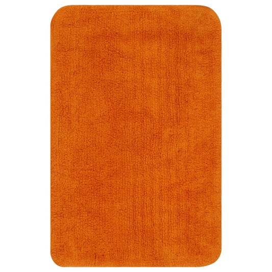 Set Tappetini per Bagno 2 pz in Tessuto Arancione | homemem39