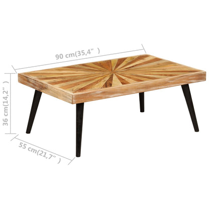 Tavolino da Salotto in Legno Massello di Mango 90x55x36 cm | homemem39
