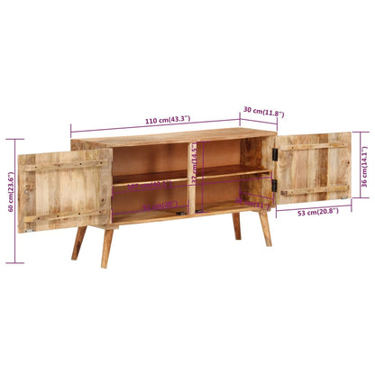 Credenza in Legno Massello di Mango 110x30x60 cm - homemem39