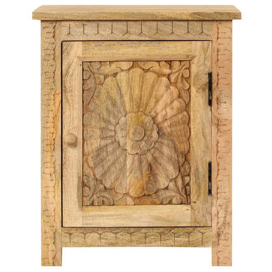 Comodino in Legno Massello di Mango 40x30x50 cm