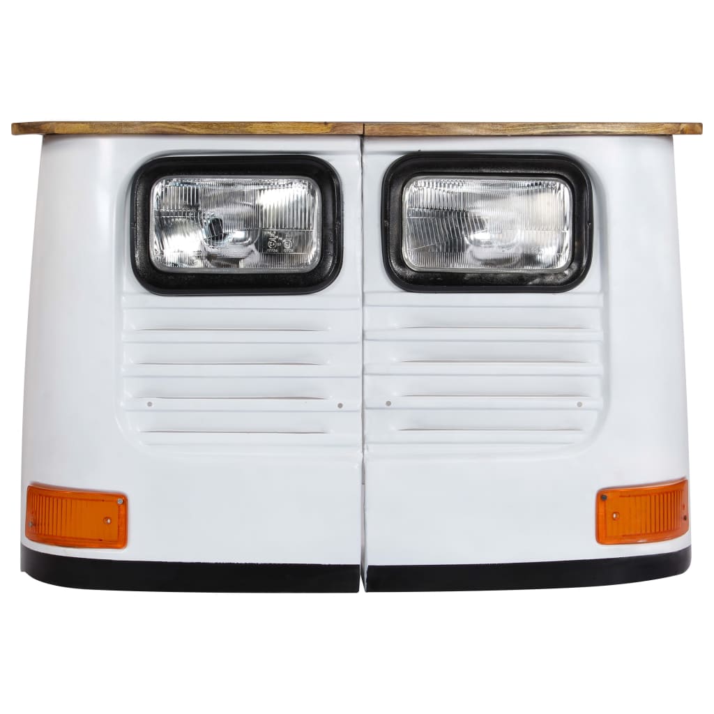 Credenza Camion in Legno Massello di Mango Bianco - homemem39