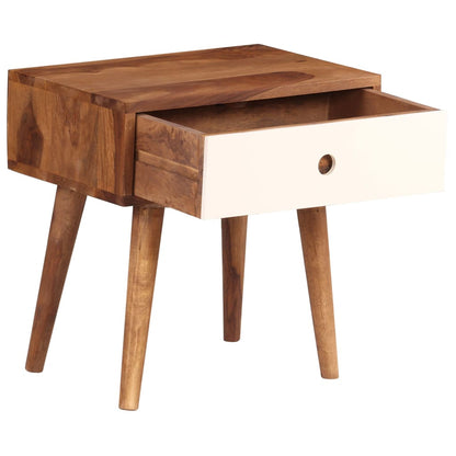 Comodino in Legno Massello di Acacia 45x30x45 cm - homemem39