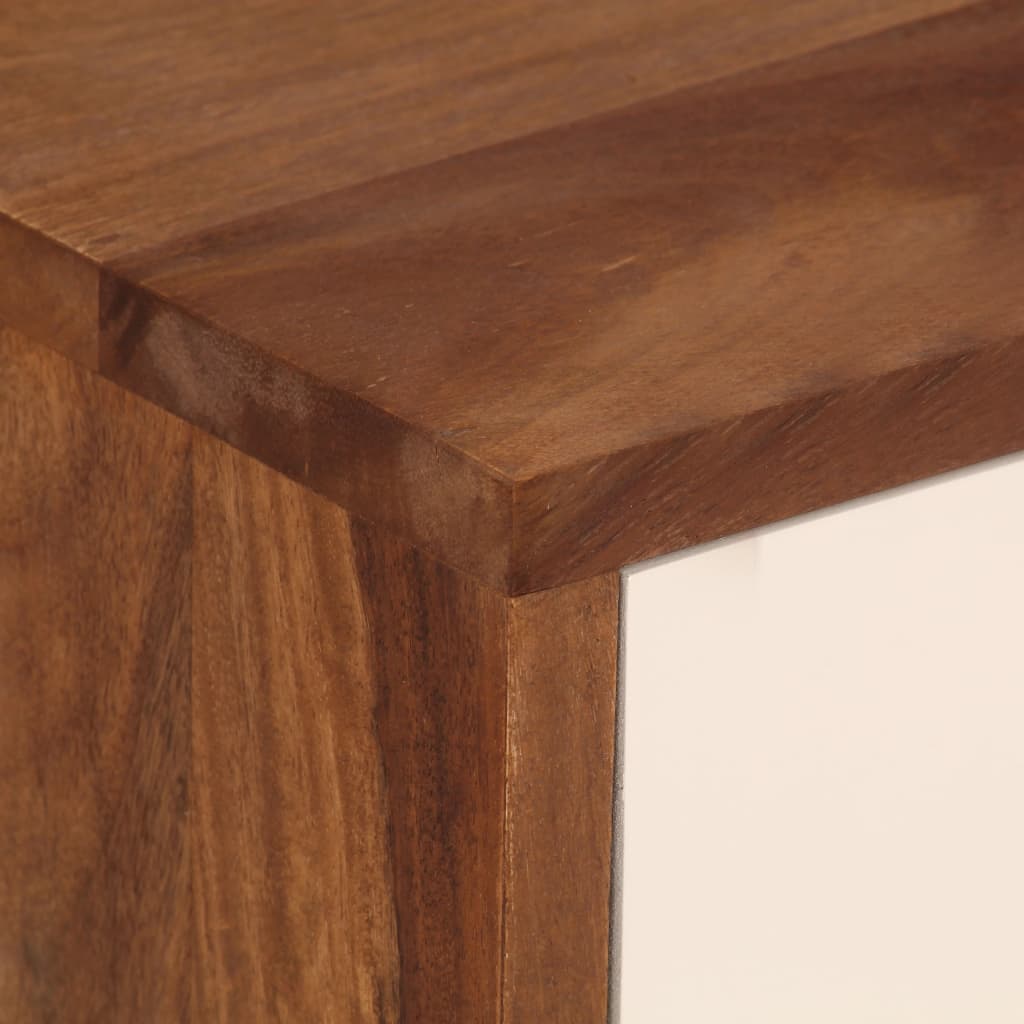 Comodino in Legno Massello di Acacia 45x30x45 cm - homemem39