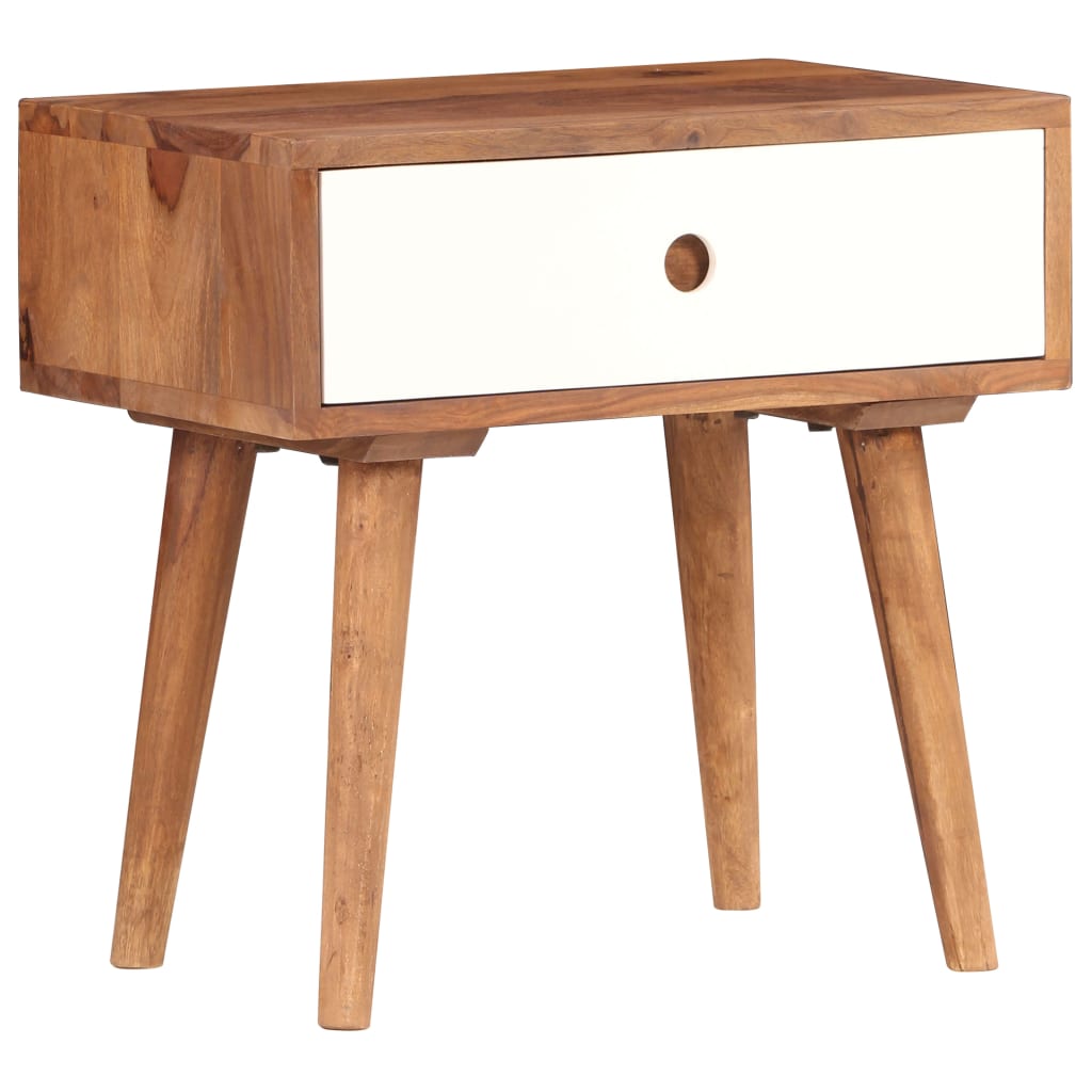 Comodino in Legno Massello di Acacia 45x30x45 cm - homemem39