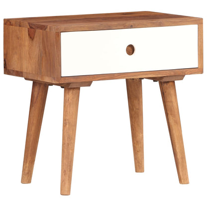 Comodino in Legno Massello di Acacia 45x30x45 cm - homemem39