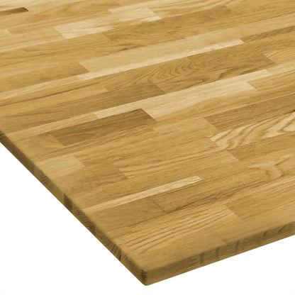 Piano del Tavolo Legno Massello di Rovere Quadrato 23mm 70x70cm
