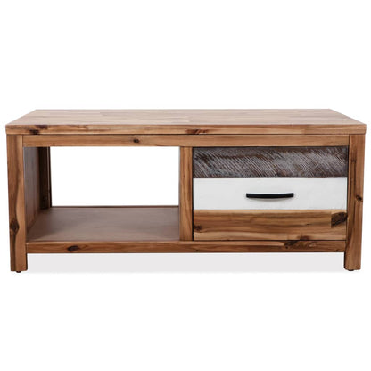 Tavolino da Salotto in Legno Massello d'Acacia 90x50x37,5 cm | homemem39
