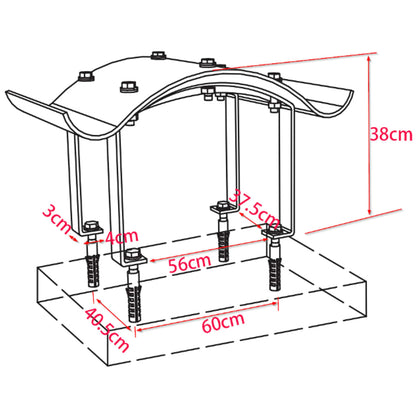 Comignolo per Canna Fumaria in Acciaio Inossidabile 70 x 100 x 38 cm