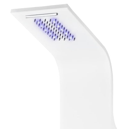 Pannello Doccia in Alluminio 20x44x130 cm Bianco - homemem39