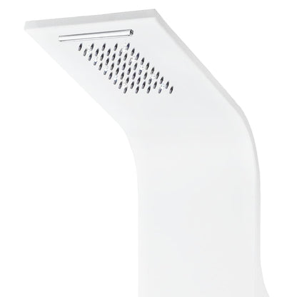 Pannello Doccia in Alluminio 20x44x130 cm Bianco - homemem39