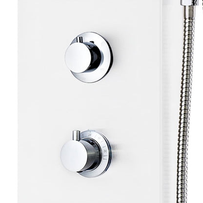 Pannello Doccia in Alluminio 20x44x130 cm Bianco - homemem39