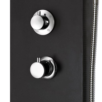 Pannello Doccia in Alluminio 20x44x130 cm Nero - homemem39