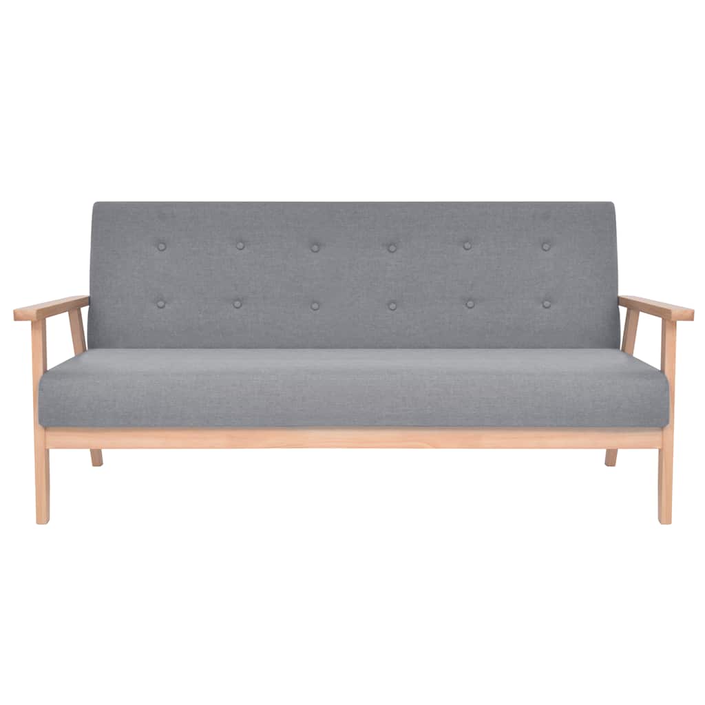 Set di Divani 2 pz in Tessuto Grigio Chiaro | homemem39