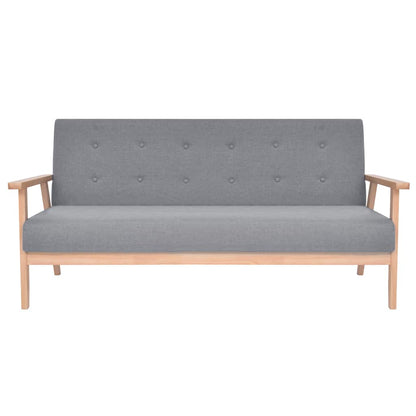 Set di Divani 2 pz in Tessuto Grigio Chiaro | homemem39