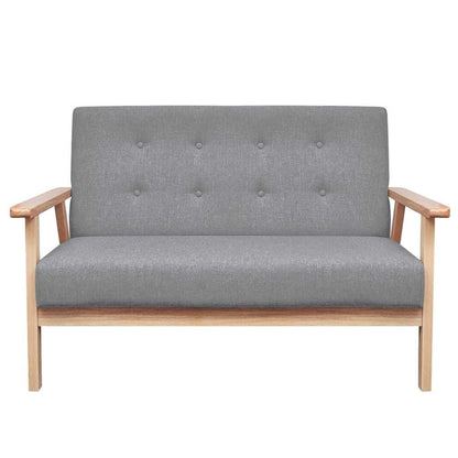 Set di Divani 2 pz in Tessuto Grigio Chiaro | homemem39