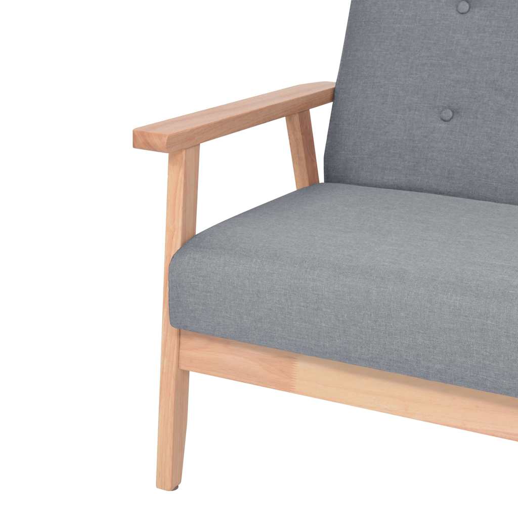 Set di Divani 2 pz in Tessuto Grigio Chiaro | homemem39