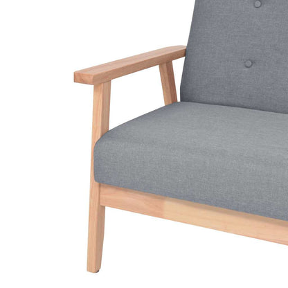 Set di Divani 2 pz in Tessuto Grigio Chiaro | homemem39
