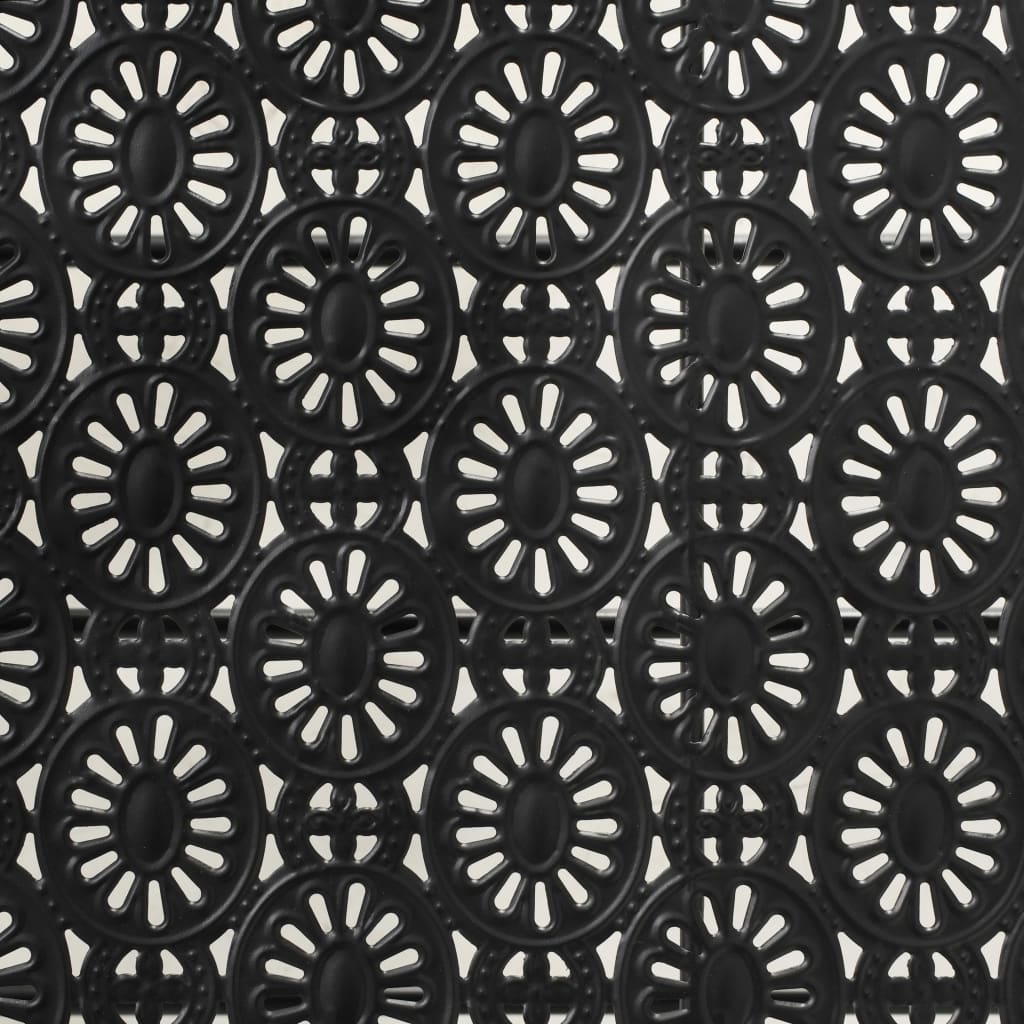 Tavolino da Salotto Pieghevole Vintage Metallo 100x50x45cm Nero