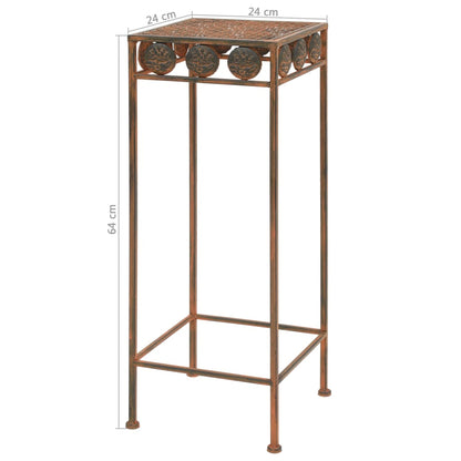Set Piedistalli per Piante 3 pz Vintage Metallo Effetto Ruggine | homemem39