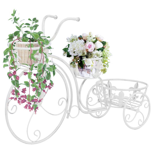 Piedistallo per Piante a Forma di Bici in Stile Vintage Metallo - homemem39
