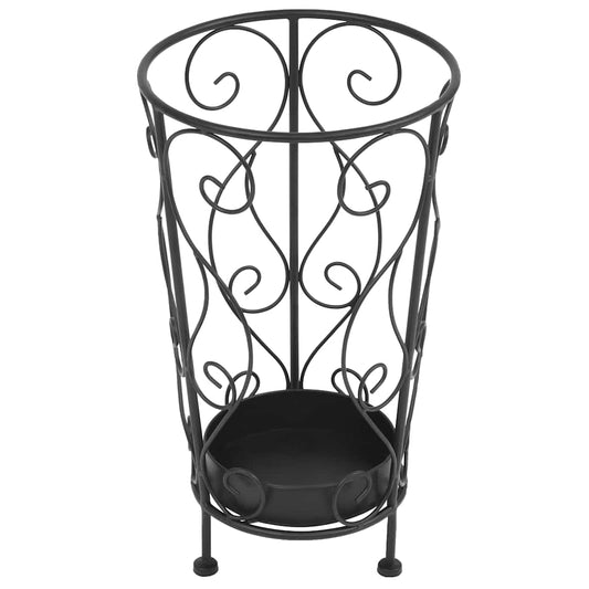 Portaombrelli Stile Vintage Metallo 26x46 cm Nero
