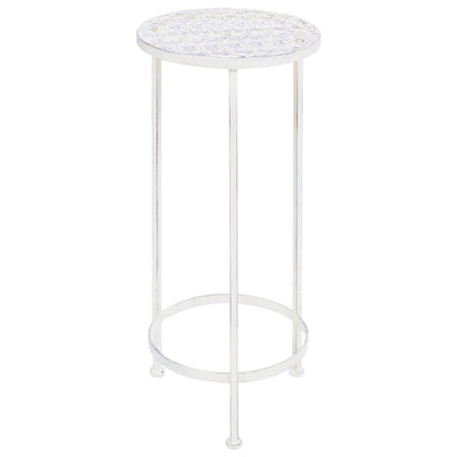 Set Piedistalli per Piante 3 pz Vintage Effetto Bianco Anticato - homemem39