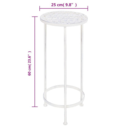 Set Piedistalli per Piante 3 pz Vintage Effetto Bianco Anticato - homemem39