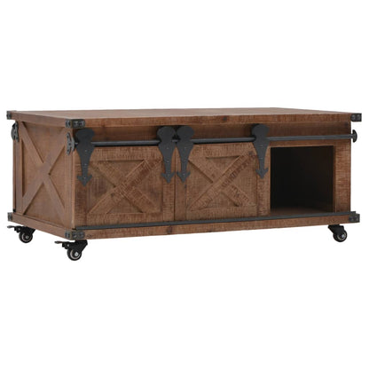 Tavolino da Salotto in Legno di Abete 91x51x38cm Marrone | homemem39