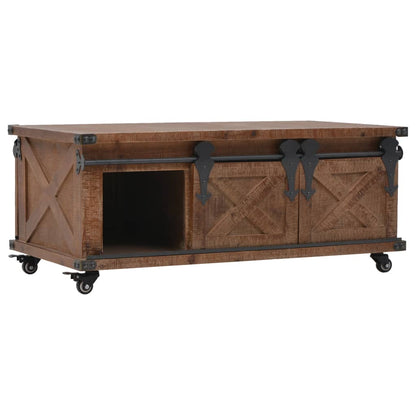 Tavolino da Salotto in Legno di Abete 91x51x38cm Marrone | homemem39