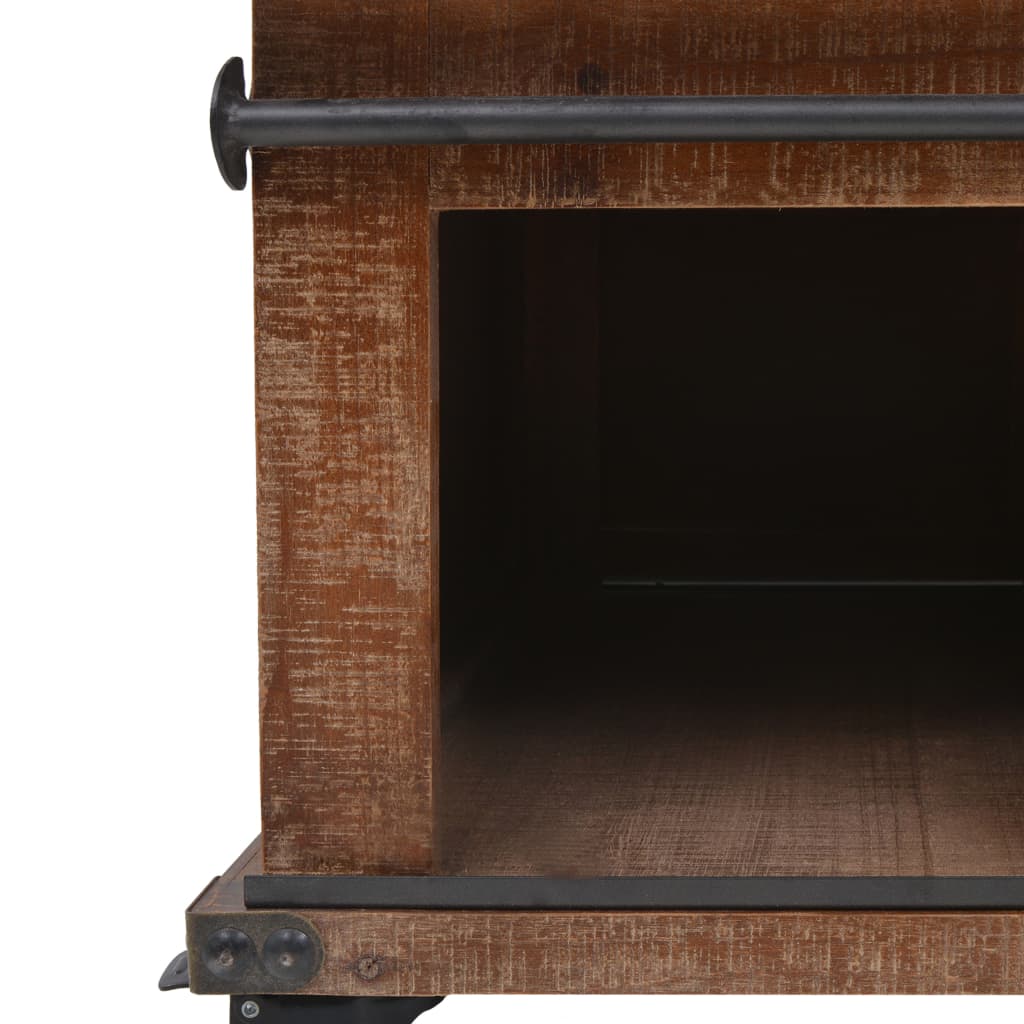 Tavolino da Salotto in Legno di Abete 91x51x38cm Marrone | homemem39