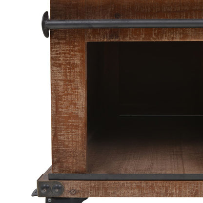 Tavolino da Salotto in Legno di Abete 91x51x38cm Marrone | homemem39