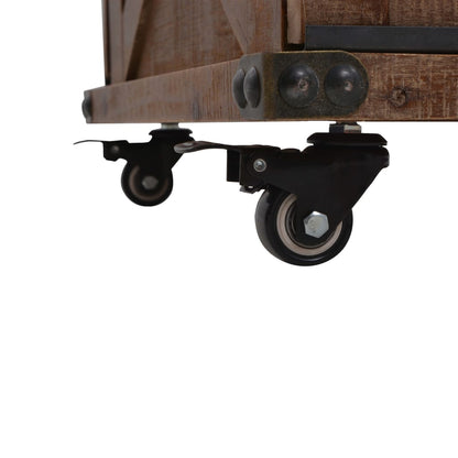 Tavolino da Salotto in Legno di Abete 91x51x38cm Marrone | homemem39