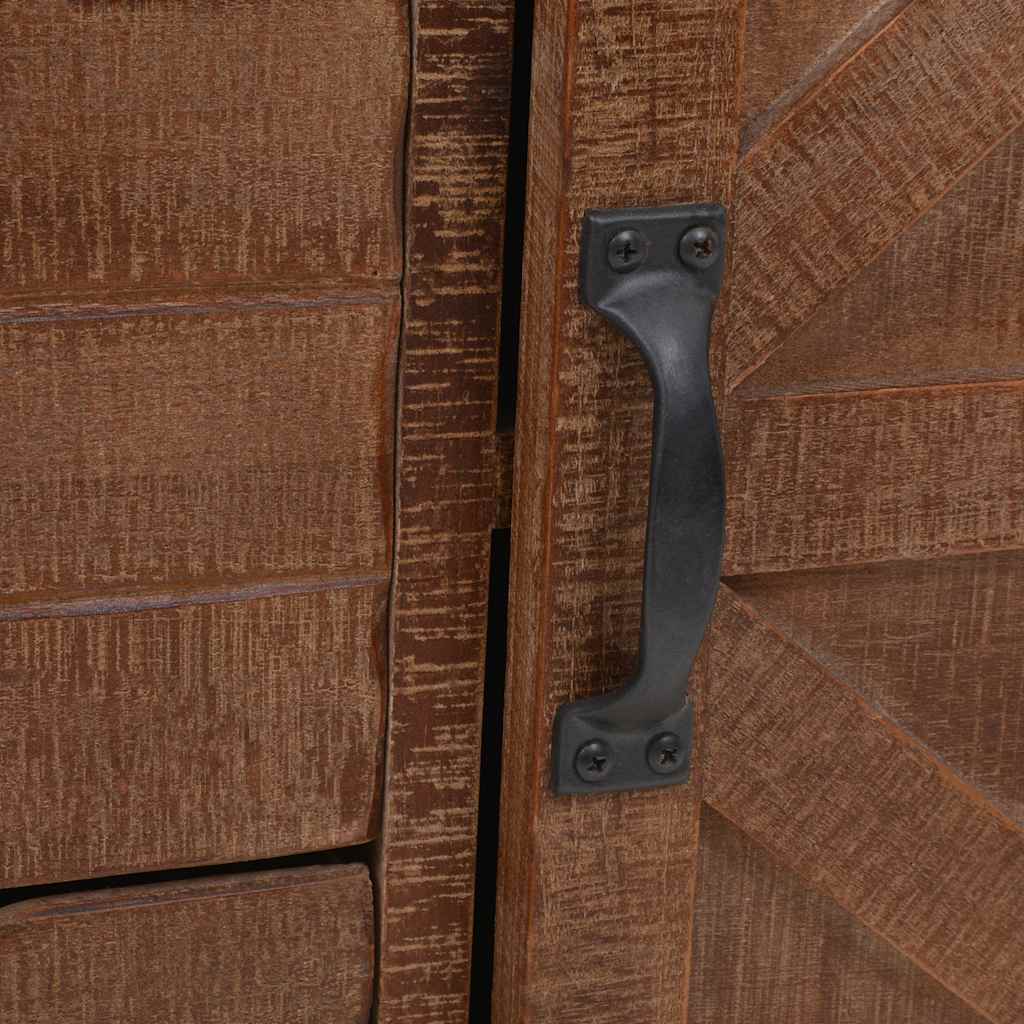 Mobiletto in Legno Massello di Abete 64x33,5x75 cm Marrone | homemem39