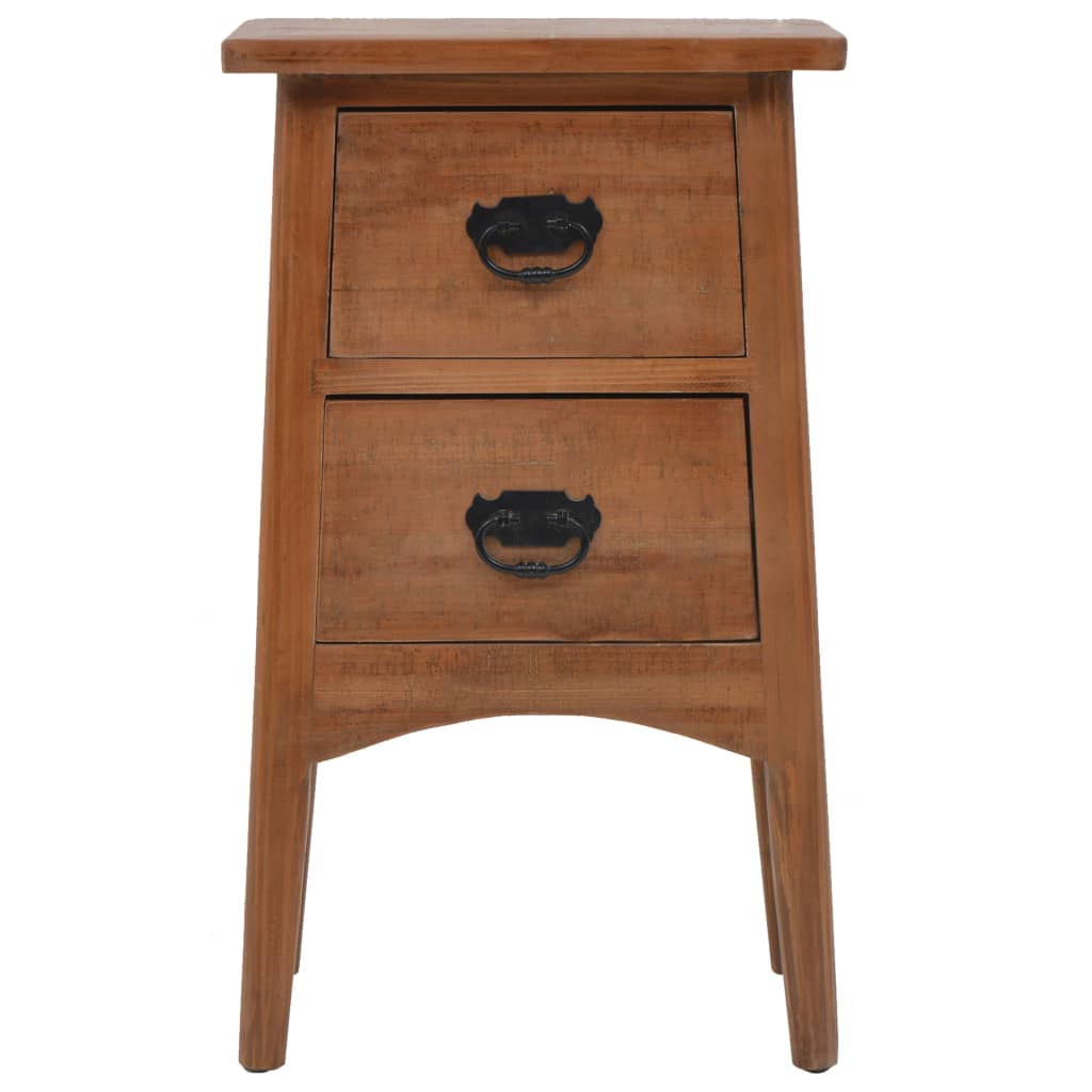 Comodino in Legno Massello di Abete 40x29x68 cm Marrone | homemem39