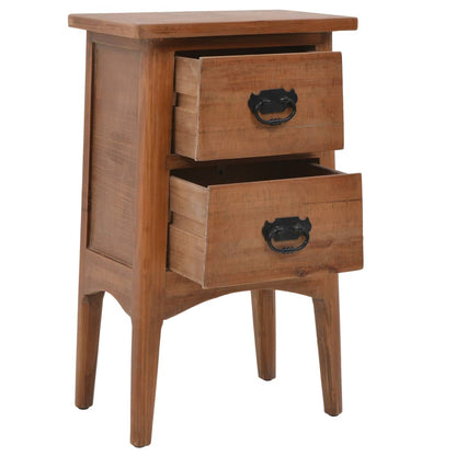 Comodino in Legno Massello di Abete 40x29x68 cm Marrone | homemem39