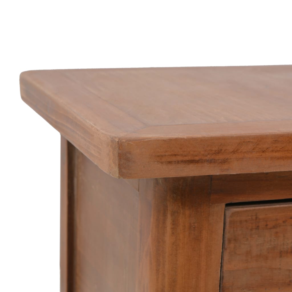 Comodino in Legno Massello di Abete 40x29x68 cm Marrone | homemem39