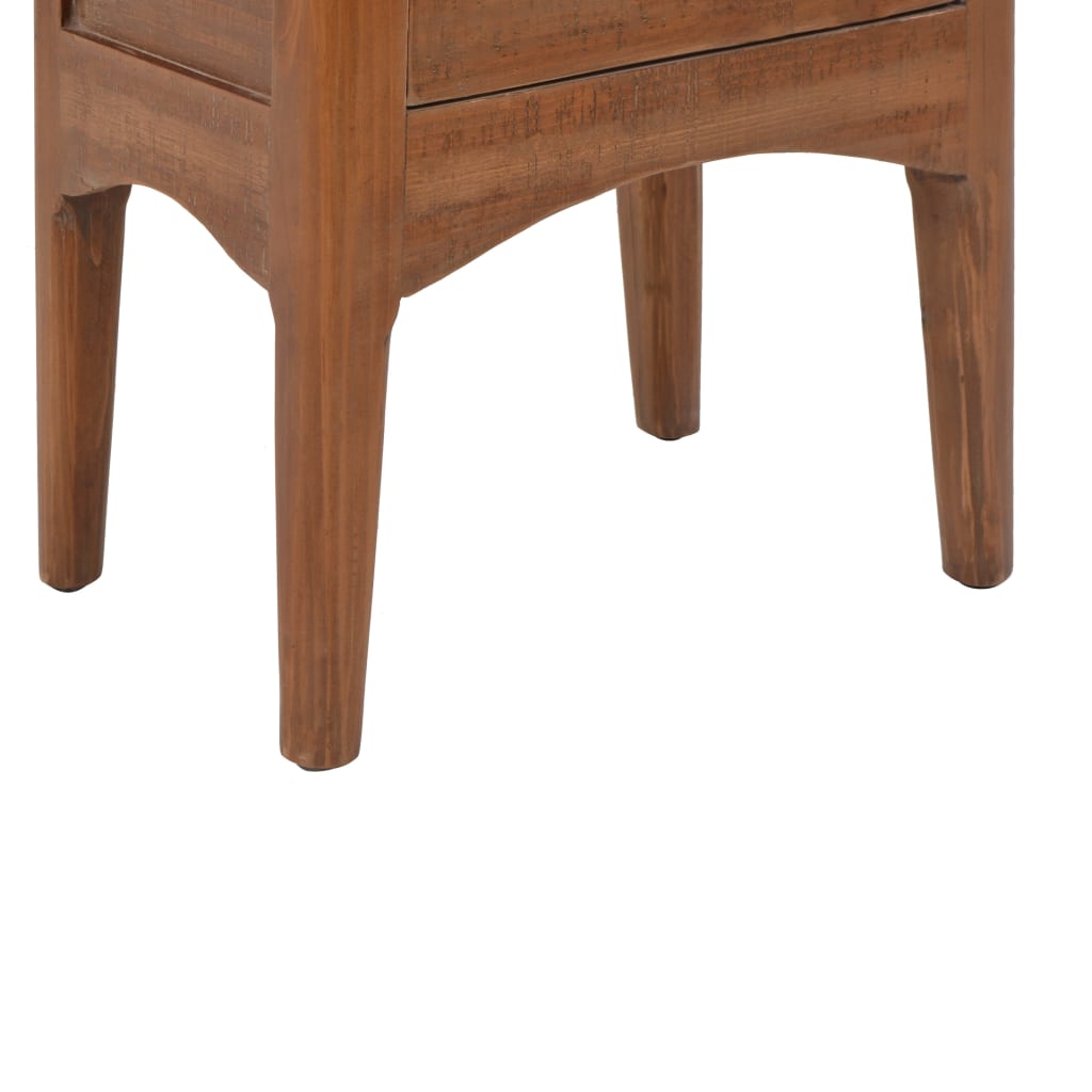 Comodino in Legno Massello di Abete 40x29x68 cm Marrone | homemem39
