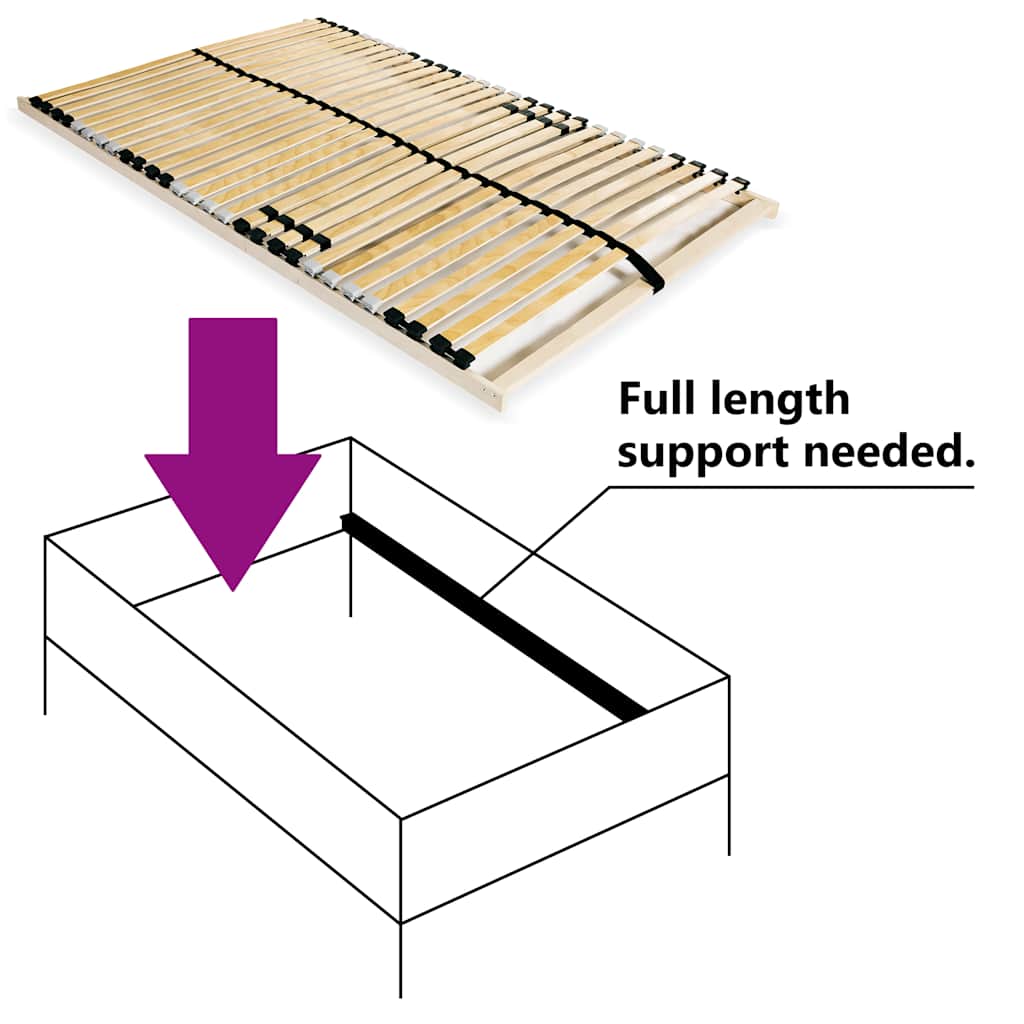Rete a Doghe 7 Zone senza Materasso con 28 Doghe 100x200 cm | homemem39