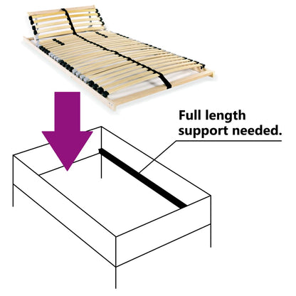 Rete a Doghe 7 Zone senza Materasso con 28 Doghe 70x200 cm | homemem39