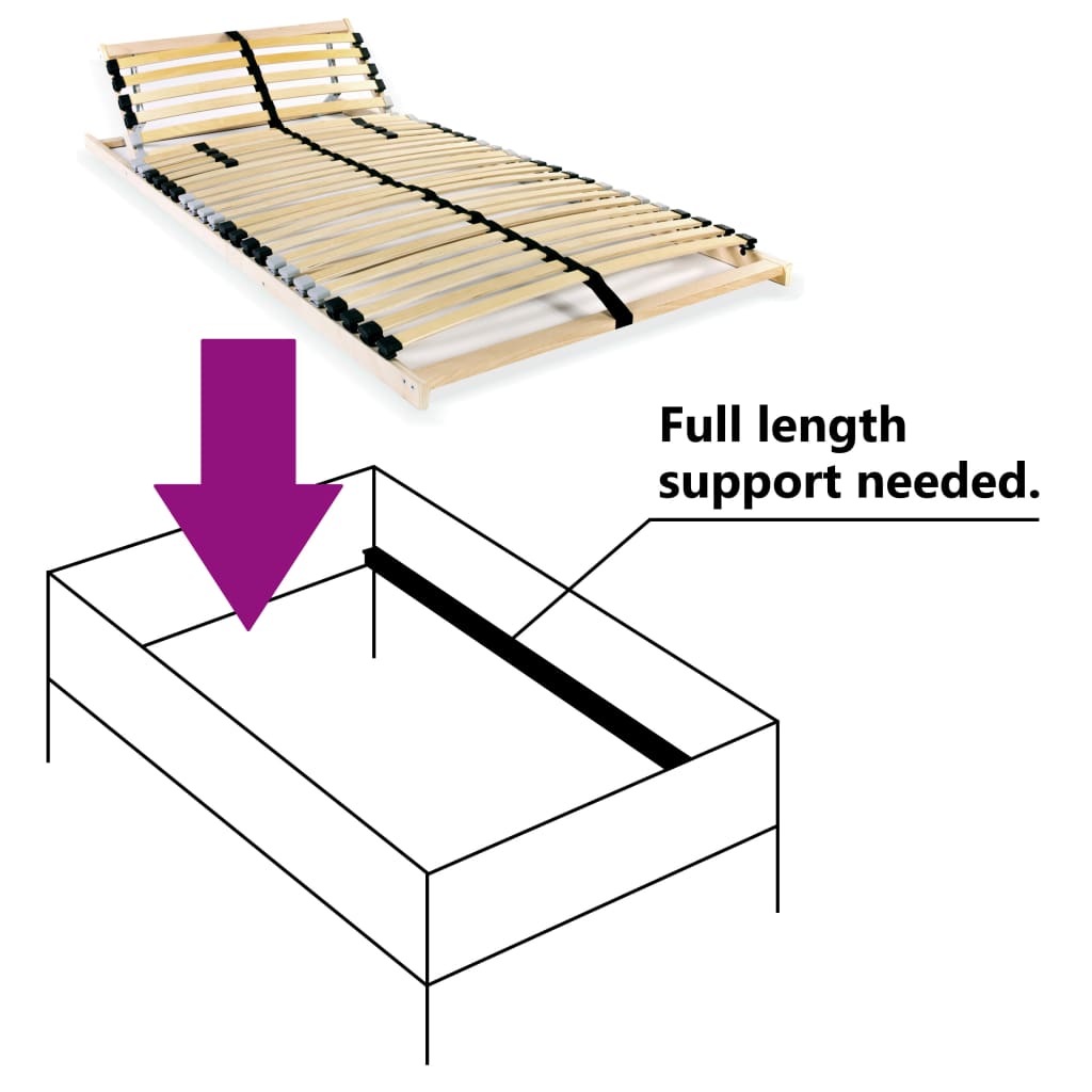 Rete a Doghe 7 Zone senza Materasso con 28 Doghe 80x200 cm | homemem39