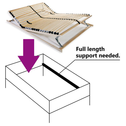 Rete a Doghe 7 Zone senza Materasso con 28 Doghe 100x200 cm | homemem39