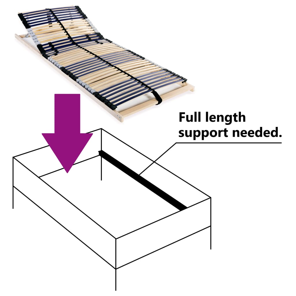 Rete a Doghe 7 Zone senza Materasso con 42 Doghe 70x200 cm | homemem39