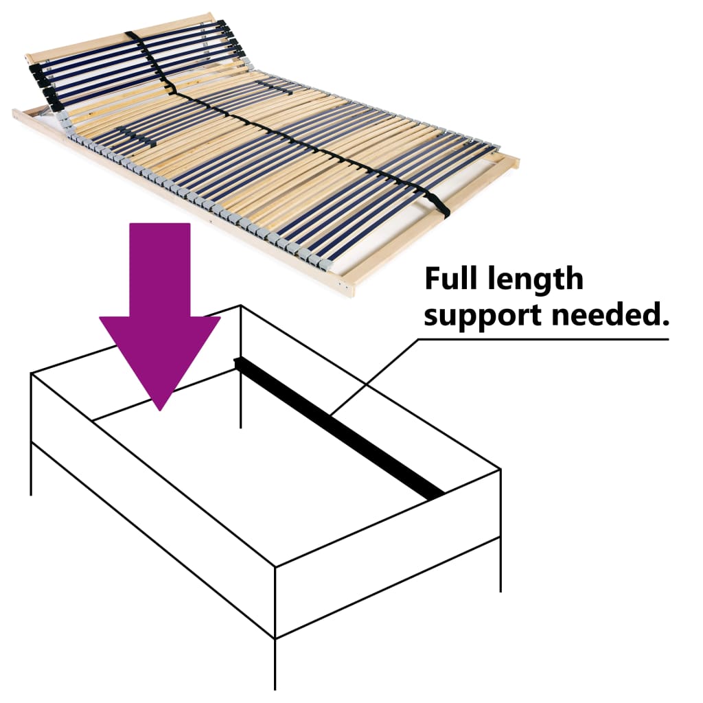 Rete a Doghe 7 Zone senza Materasso con 42 Doghe 140x200 cm | homemem39