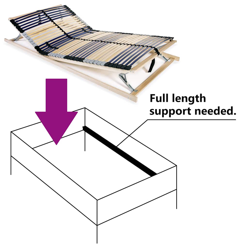 Rete a Doghe 7 Zone senza Materasso con 42 Doghe 120x200 cm | homemem39