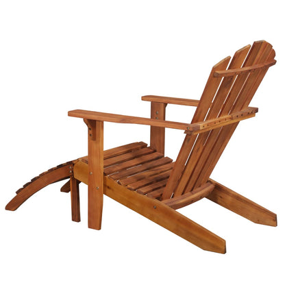 Sedia da Giardino Adirondack con Poggiapiedi Massello di Acacia | homemem39