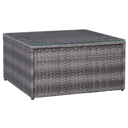 Set Divani da Giardino 7 pz con Cuscini in Polyrattan Grigio - homemem39