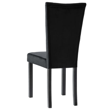 Sedie da Pranzo 2 pz Nere in Velluto | homemem39